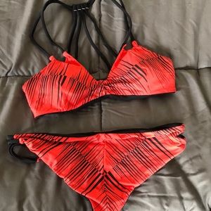 KHONGBOON bikini sets red and black